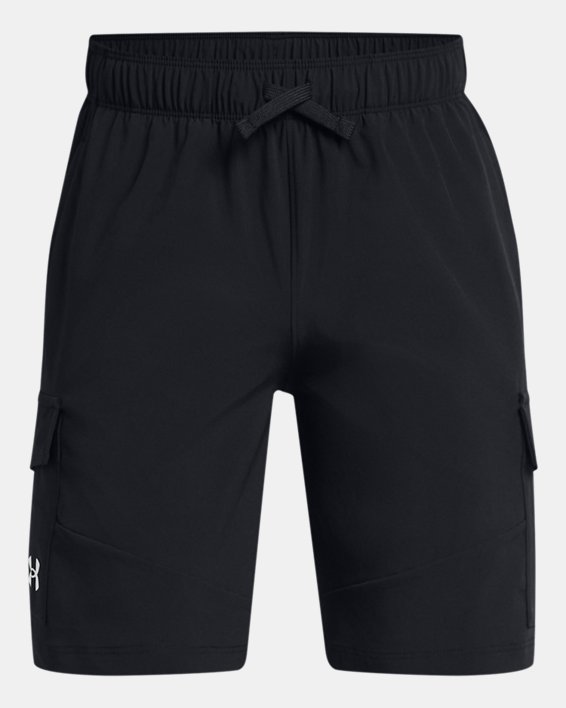 Boys' UA Tech™ Woven Cargo Shorts in Black image number 0